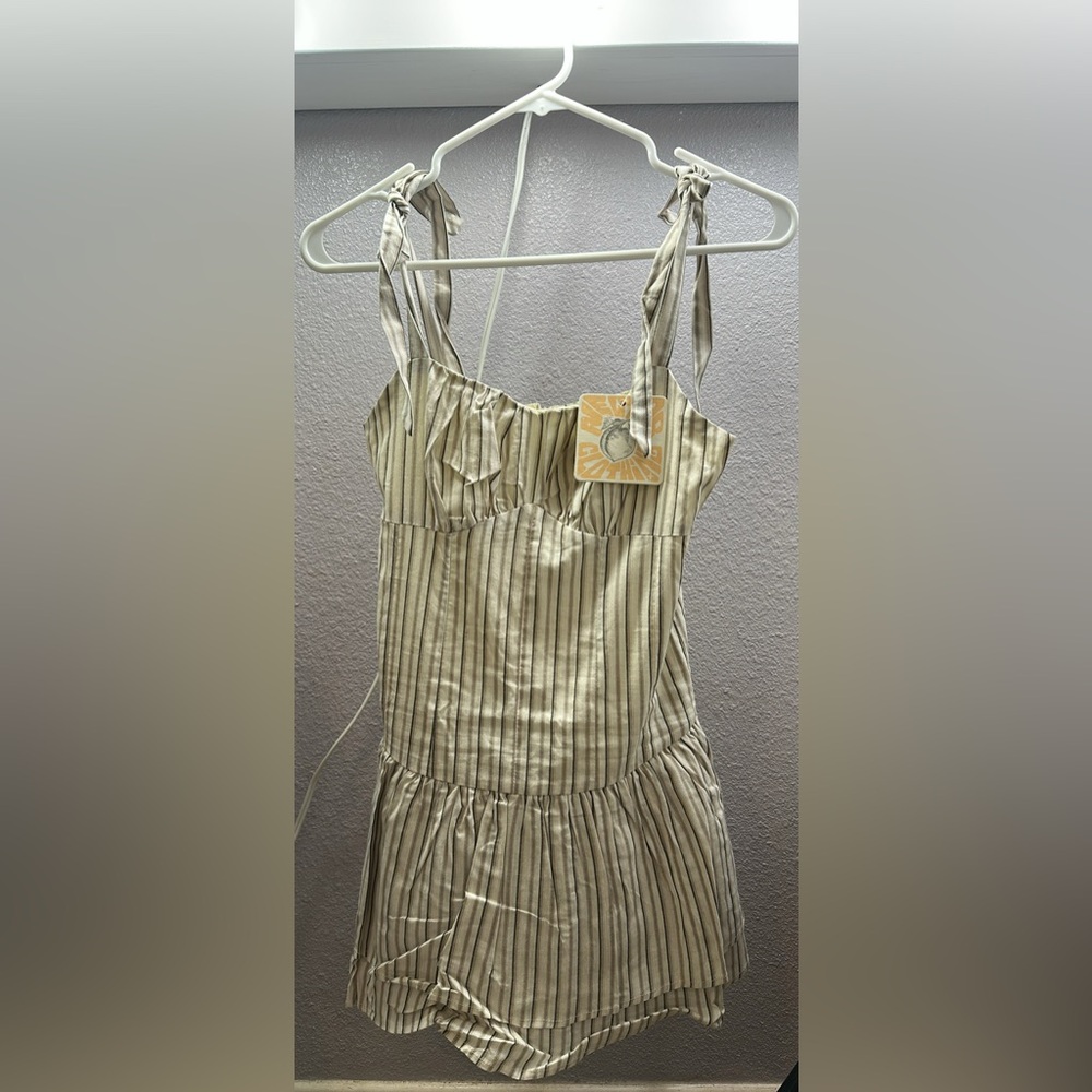 Striped Sleeveless romper